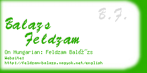 balazs feldzam business card